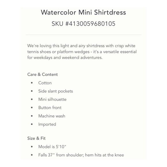 Anthropologie Porridge Utility Printed Buttondown Shirtdress Size Small - Picture 9 of 9